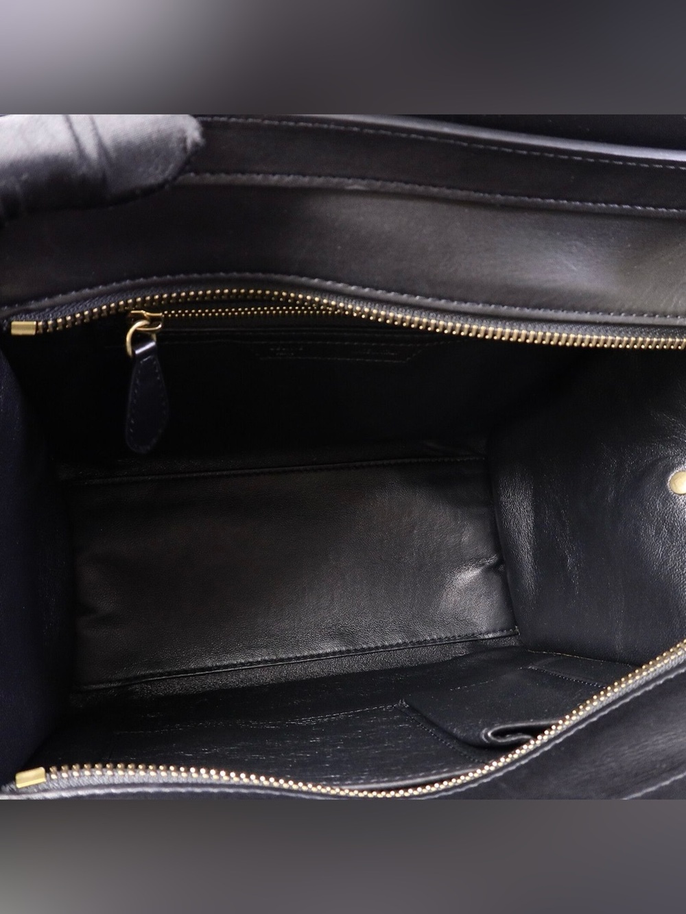 ✨🛍️ Celine Tricolor Micro Luggage Tote - Black, Brown, and Cream - Picture 7 of 8